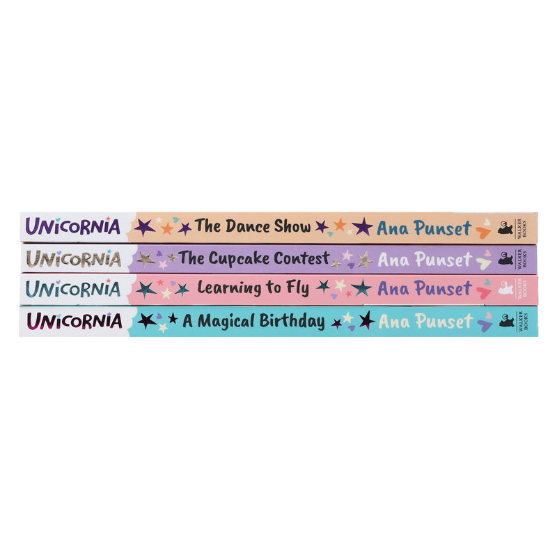 Unicornia Series: A Magical Unicorn School Fiction Story for Kids by Ana Punset Illustrated 4 Books Collection Set - Ages 5-10 - Paperback 5-7 Walker Books