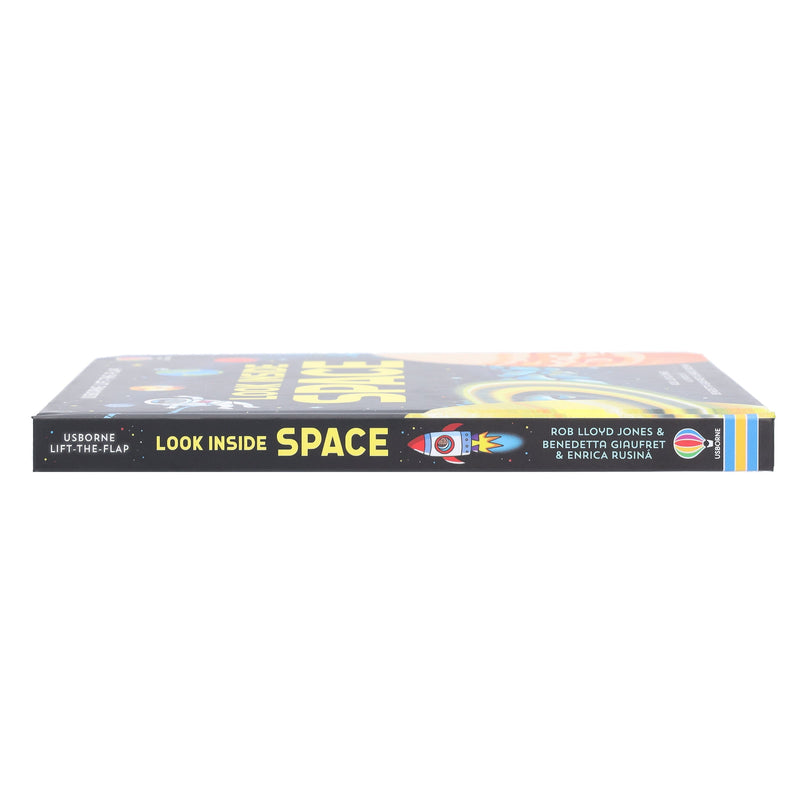 Usborne Lift-The-Flap Look Inside Space by Rob Lloyd Jones - Ages 5+ - Board Book 5-7 Usborne Publishing Ltd