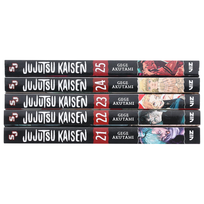Jujutsu Kaisen (Volume 21-25) By Gege Akutami: 5 Books Collection Manga Set - Ages 16+ - Paperback Graphic Novels Viz Media, Subs. of Shogakukan Inc