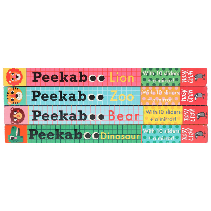 Peekaboo: Lion, Zoo, Bear & Dinosaur by Camilla Reid Illustrated 4 Books Collection Set - Ages 0-5 - Board Book 0-5 Nosy Crow Ltd