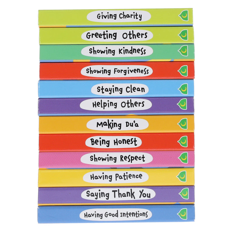 A Case of Akhlaaq - 12 Mini Islamic Books Box Set - Ages 0-5 - Board Book 0-5 Salaam Cherry