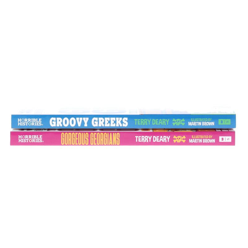 Horrible Histories (Newspaper Edition) by Terry Deary 2 Books Collection Set - Ages 8-12 - Paperback 7-9 Scholastic