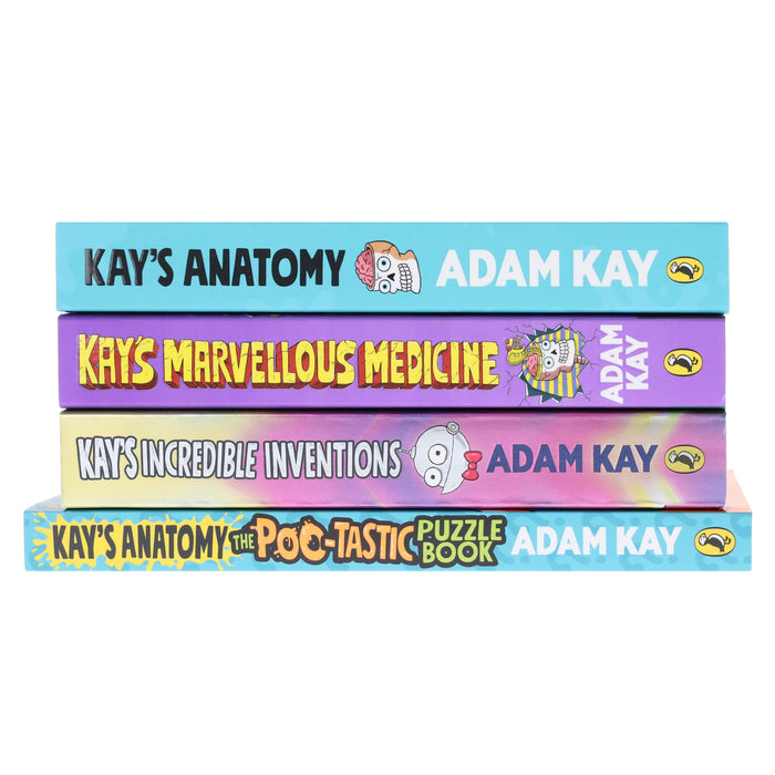 Adam Kay's Incredible Inventions, Marvellous Medicine, Anatomy & The Poo-Tastic Puzzle Book: 4 Books Collection Set - Ages 7+ - Paperback 7-9 Penguin Random House