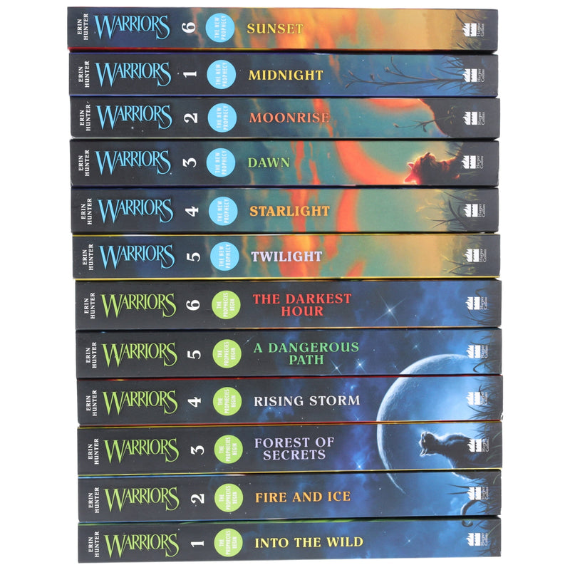 Warrior Cats: Series 1 & 2 by Erin Hunter 12 Books Collection Set - Ages 8-12 - Paperback 9-14 HarperCollins Publishers