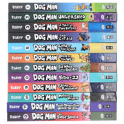 Dog Man by Dav Pilkey: Books 1-12 Collection Set - Ages 6-12 - Hardback Graphic Novels Scholastic