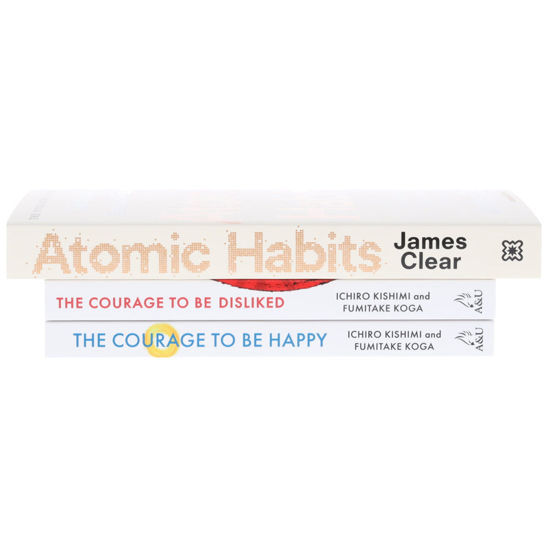 The Courage to be Disliked, The Courage to be Happy & Atomic Habits 3 Book Collection Set - Non Fiction - Paperback B2D DEALS Various