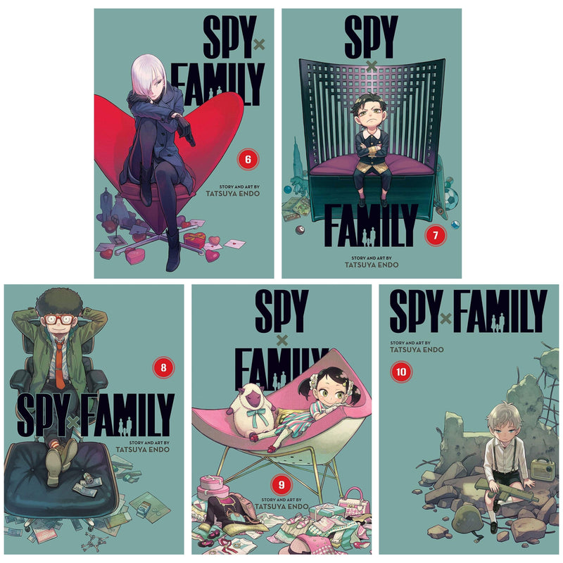 Spy x Family Series (Book 6-10) by Tatsuya Endo 5 Books Collection Set - Ages 13+ - Paperback Graphic Novels Viz Media, Subs. of Shogakukan Inc