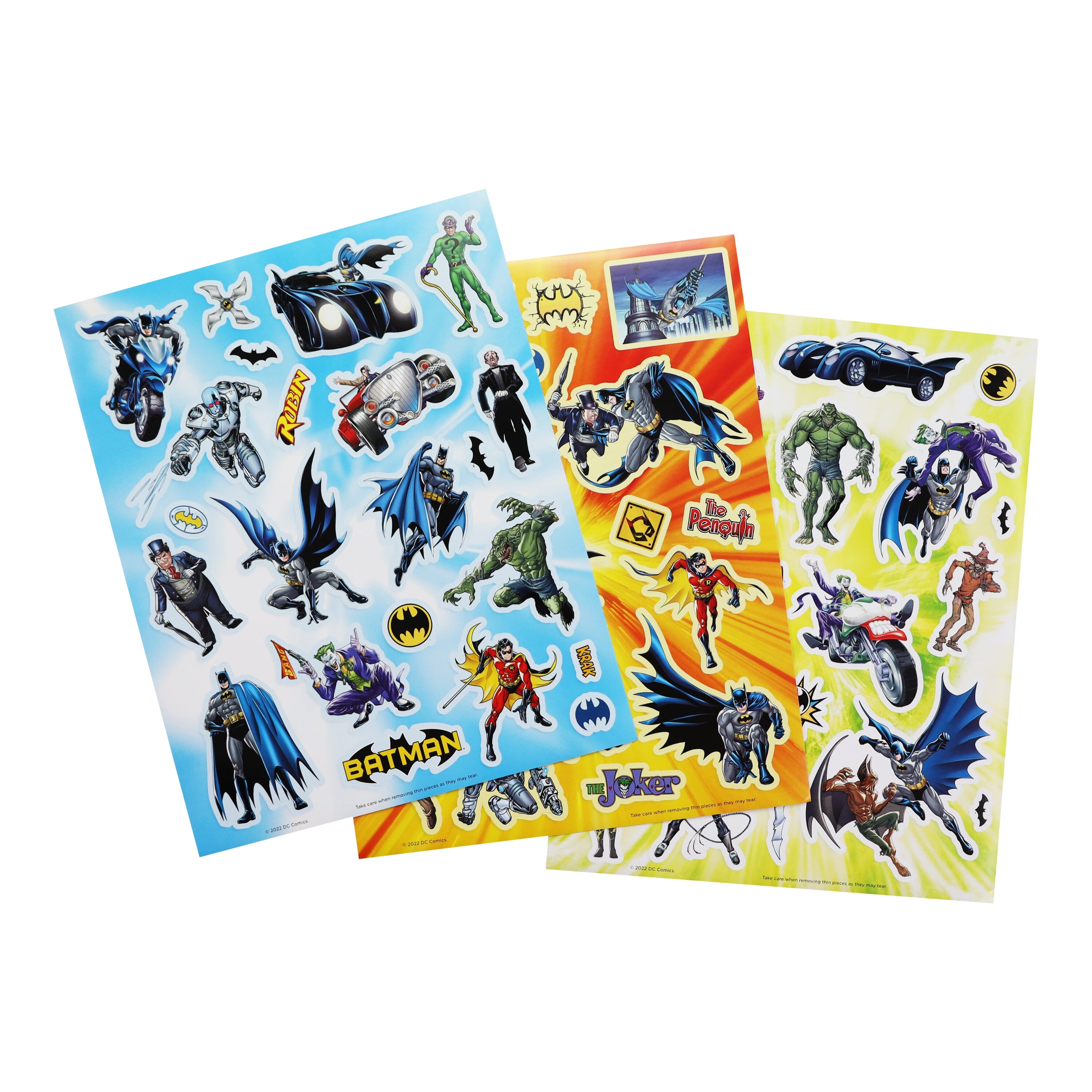 Batman Stickers Activity Set - Bundle Includes Batman Sticker Pad, Batman  Reward Stickers, Batman Coloring Book, and 2-sided Superhero Door Hanger