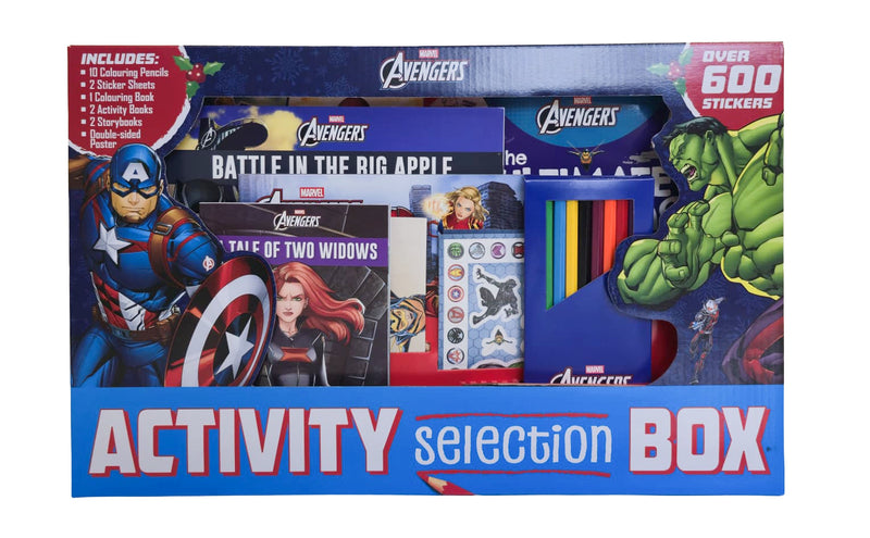 Marvel Avengers Activity Selection Box with over 600 Stickers - Ages 3+ - Paperback