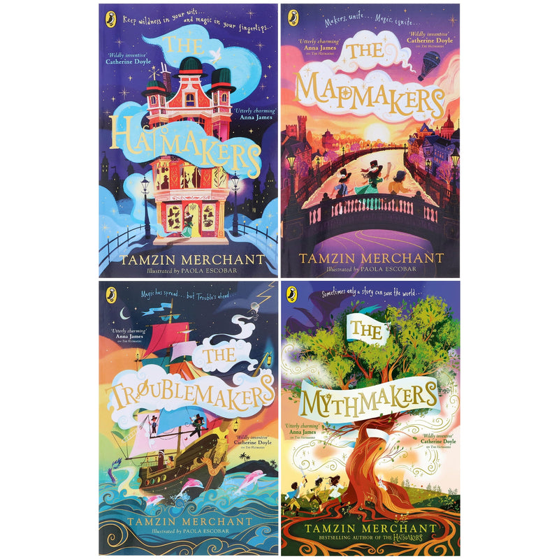 The Hatmakers Series by Tamzin Merchant 4 Books Collection Set - Ages 8-13 - Paperback 9-14 Penguin Random House