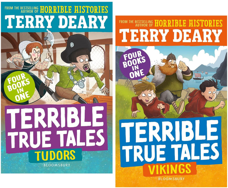 Terrible True Tales By Terry Deary: 2 Books (4 Books in 1) Collection Set - Ages 7-9 - Paperback 7-9 Bloomsbury Publishing