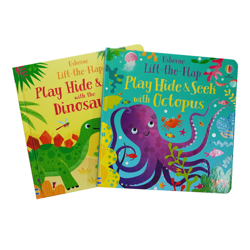 Usborne Lift-The-Flap Play Hide & Seek Series By Sam Taplin 2 Books Collection - Ages 0-5 - Board Book 0-5 Usborne Publishing Ltd