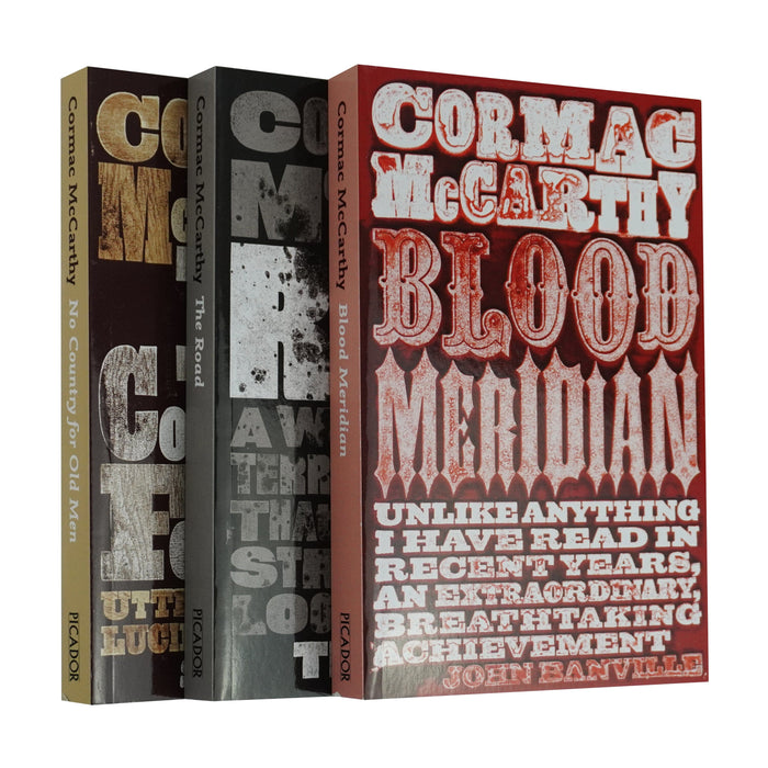 Cormac McCarthy 3 Books Collection Set (The Road, Blood Meridian & No Country for Old Men) - Fiction - Paperback B2D DEALS Picador