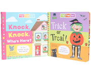 Flip Flap Fun: Trick or Treat & Knock, Knock, Who's Here? 2 Books Collection Set - Ages 5-7 - Spiral Bound 5-7 Sweet Cherry Publishing