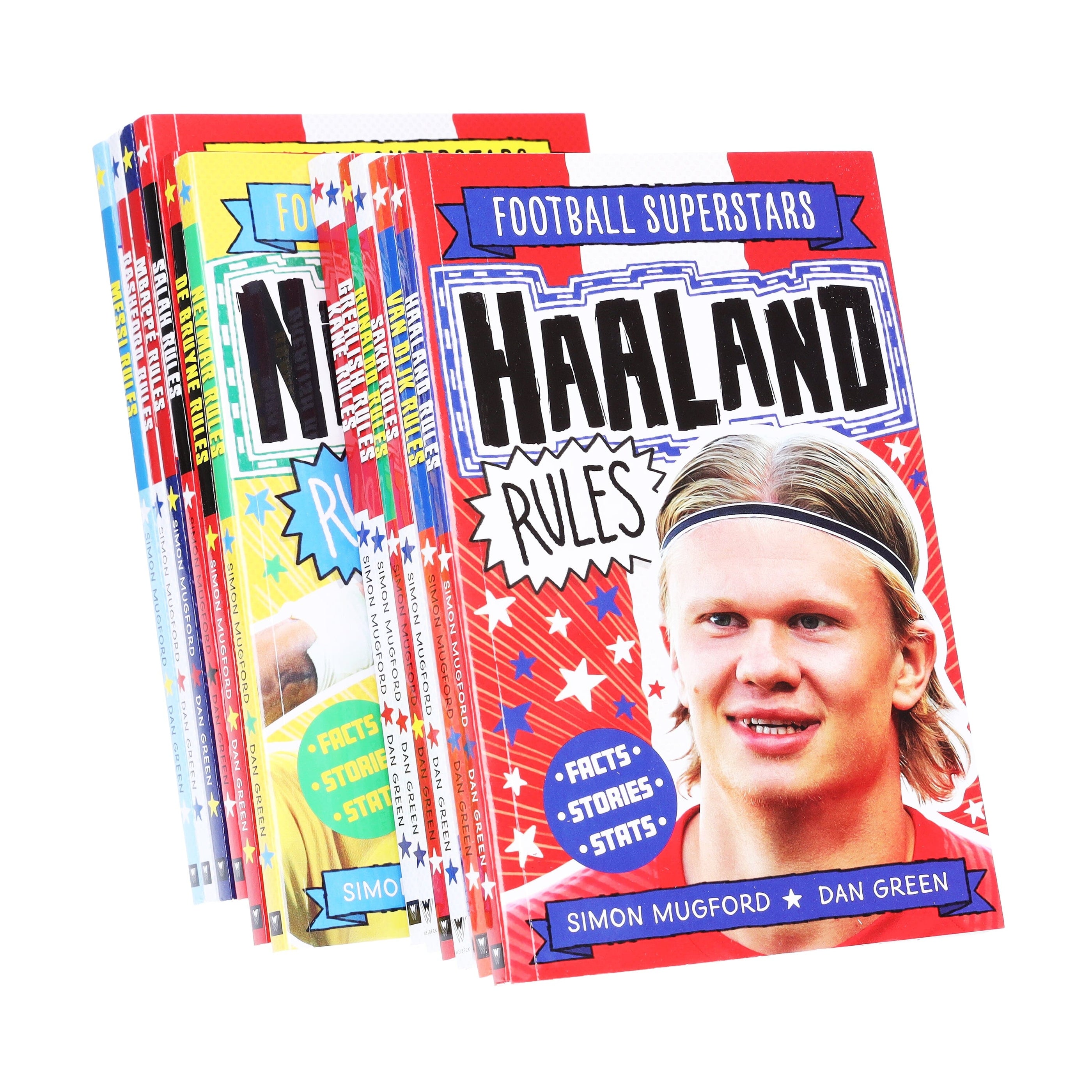 Football Superstars 12 Books Collection Set By Simon Mugford & Dan Gre