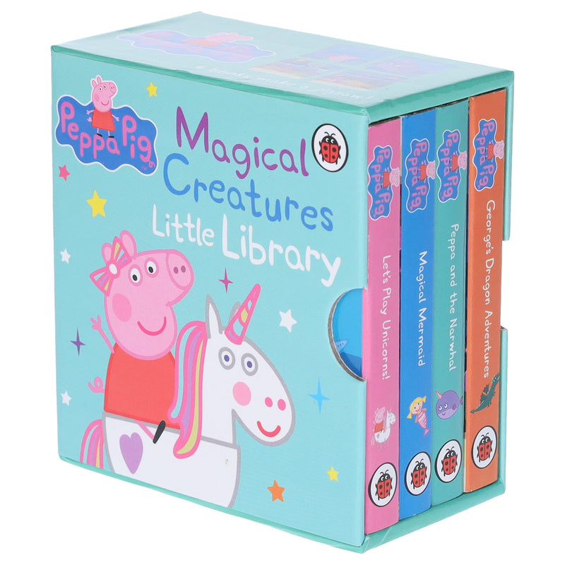 Peppa Pig Magical Creatures Little Library 4 Books Collection Mini Box Set - Ages 2-6 - Board Book 5-7 Penguin