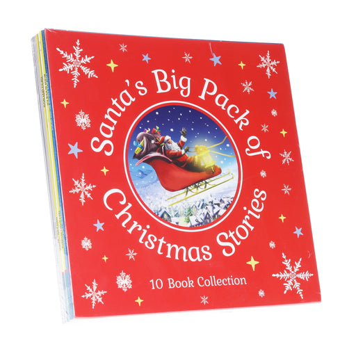 Santa's Big Pack of Christmas Stories 10 Book Collection Set by Joshua George & Others - Ages 3-5 - Paperback 3-5 Fox Eye Publishing