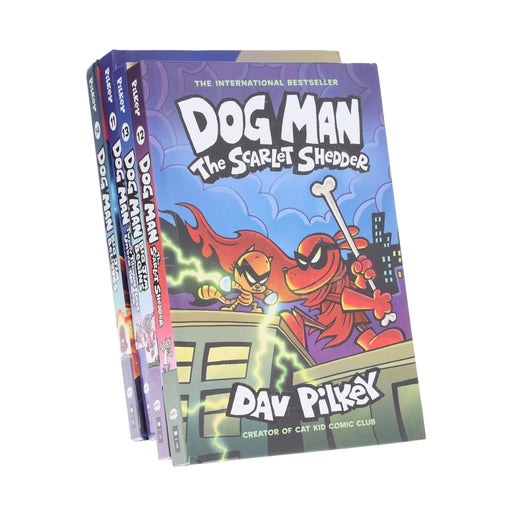 Dog Man Series by Dav Pilkey (Book 11-14) Collection 4 Books Set - Ages 7+ - Hardback 7-9 Scholastic