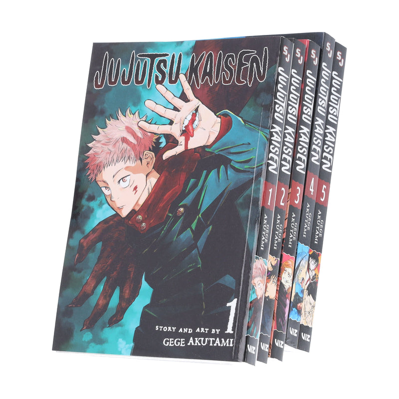 Jujutsu Kaisen by Gege Akutami: Volume 1-5 Collection 5 Books Manga Set - Ages 13-17 - Paperback Graphic Novels Viz Media, Subs. of Shogakukan Inc