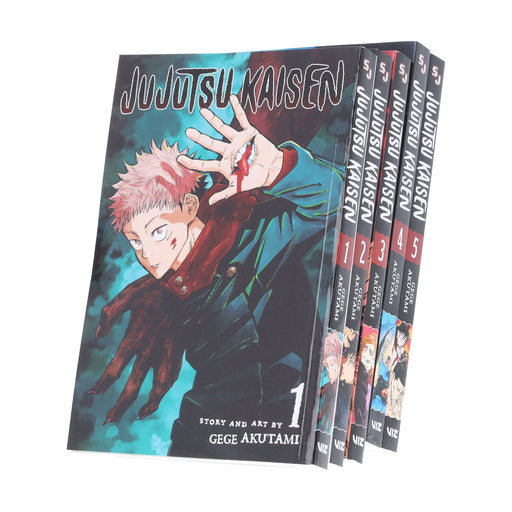 Jujutsu Kaisen by Gege Akutami: Volume 1-5 Collection 5 Books Manga Set - Ages 13-17 - Paperback Graphic Novels Viz Media, Subs. of Shogakukan Inc
