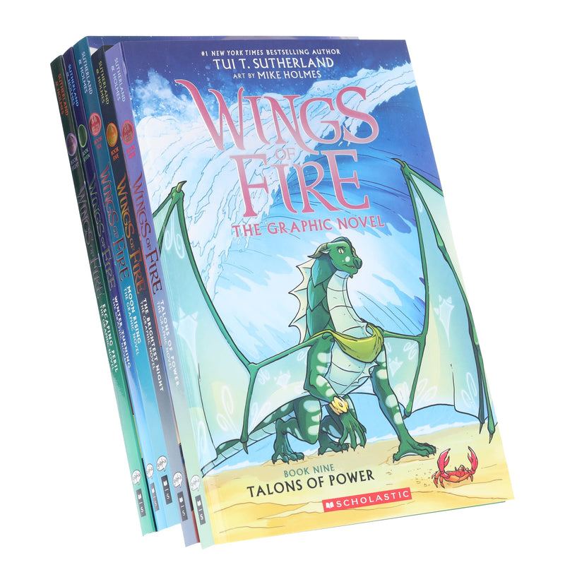 Wings of Fire Graphix Series (Book 5-9) By Tui T. Sutherland: Graphic Novels 5 Books Collection Set - Ages 8-12 - Paperback Graphic Novels Scholastic