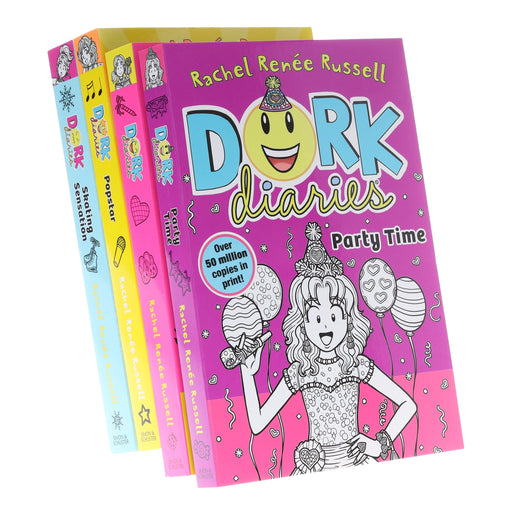Dork Diaries Series (Book 1-4) By Rachel Renee Russell 4 Books Collection Set - Ages 9-14 - Paperback 9-14 Simon & Schuster