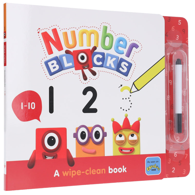 Numberblocks 1-10: A Wipe-Clean Book and Pen - Learn to Write Numbers - Ages 3-6 - Board Book 3-5 Sweet Cherry Publishing