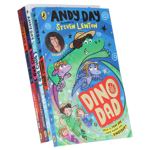 Dino Dad Series by Andy Day Illustrated 4 Books Collection Set - Ages 4-8 - Paperback 5-7 Penguin Random House