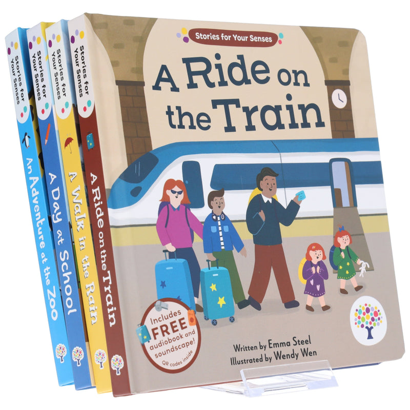 Stories for Your Senses Series (Set 2) by Emma Steel Illustrated 4 Books Collection Set - Ages 3-5 - Board Book (Includes Free Audiobook & Soundscape!) 3-5 Every Cherry Publishing