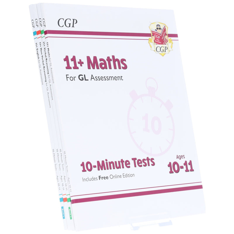 CGP 11+ 10-Minute Tests For GL Assessment 4 Books Collection Set (Includes Free Online Edition)- Ages 10-11 - Paperback 9-14 Coordination Group Publications Ltd (CGP)