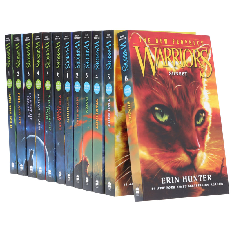 Warrior Cats: Series 1 & 2 by Erin Hunter 12 Books Collection Set - Ages 8-12 - Paperback 9-14 HarperCollins Publishers