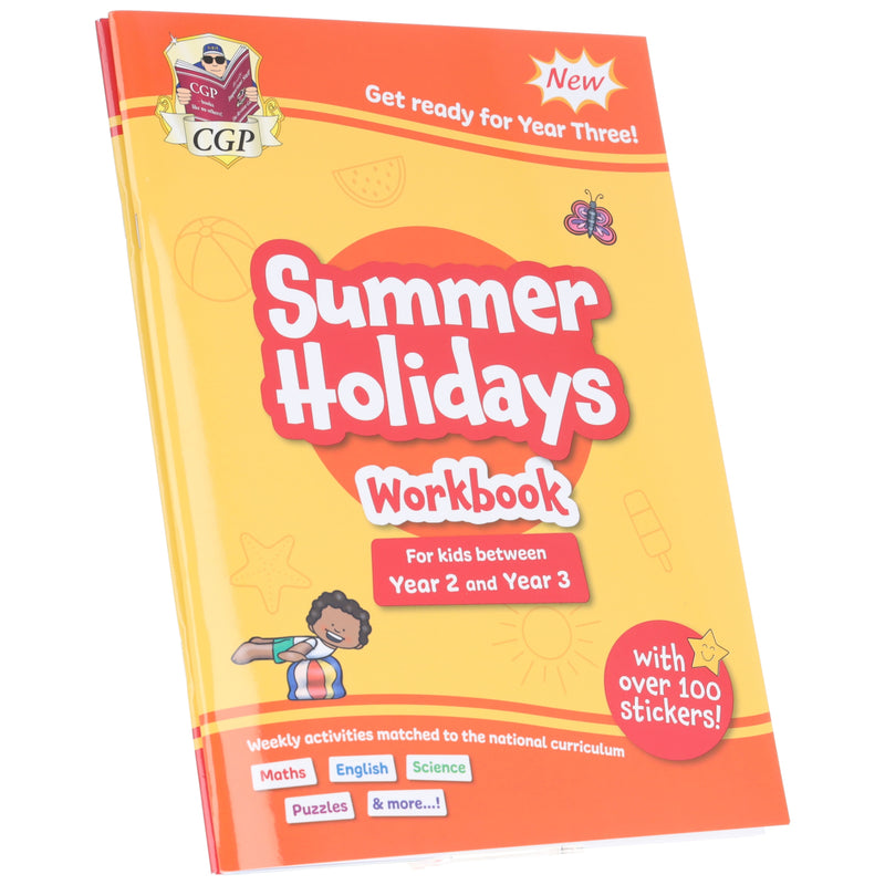 CGP Summer Holidays Activity Workbook (for kids between Year 2 & Year 3) With 100+ Stickers: 2 Books Set - Paperback
