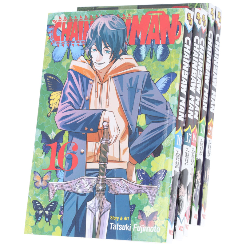 Chainsaw Man Volume 16-20 by Tatsuki Fujimoto: 5 Books Collection Set - Manga - Paperback Graphic Novels Viz Media, Subs. of Shogakukan Inc