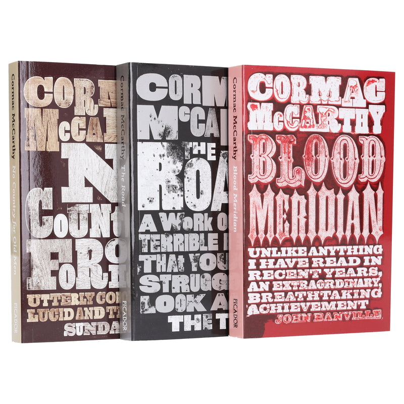 Cormac McCarthy 3 Books Collection Set (The Road, Blood Meridian & No Country for Old Men) - Fiction - Paperback B2D DEALS Macmillan