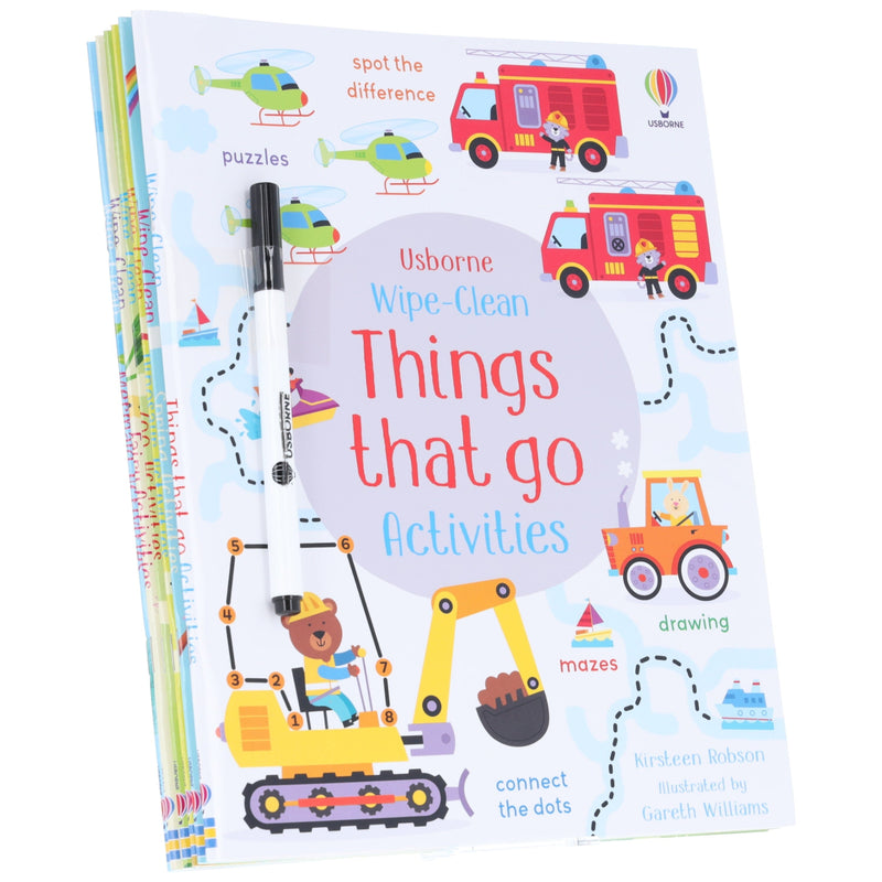 Usborne Wipe Clean Activities (1 Pen Included) By Kirsteen Robson 6 Books Collection Set - Ages 3+ - Paperback 0-5 Usborne Publishing Ltd