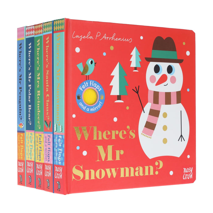 Felt Flaps and a Mirror! Series by Ingela P Arrhenius 5 Books Collection Set - Ages 1-3 - Board Book 0-5 Nosy Crow Ltd