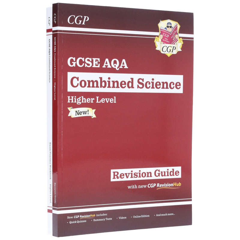 CGP GCSE AQA Combined Science Higher Level Revision Guide & Exam Practice Workbook 2 Books Set - Paperback Young Adult Coordination Group Publications Ltd (CGP)