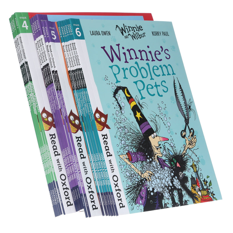 Read With Oxford: Winnie And Wilbur 18 Books Collection Set Level Stage 4, 5 & 6 - Ages 4-6 - Paperback 5-7 Oxford University Press