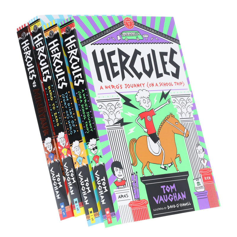 Hercules Series by Tom Vaughan Illustrated 4 Books Collection Set - Ages 8-12 - Paperback 9-14 Scholastic