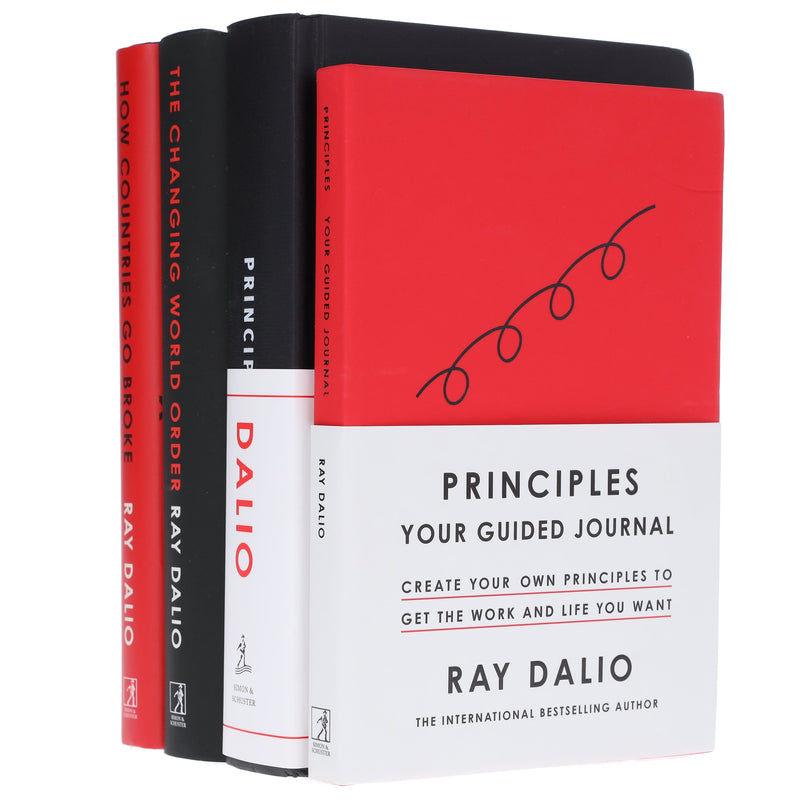 Ray Dalio Collection (Principles: Life and Work, The Changing World Order, How Countries Go Broke & Guided Journal) 4 Books Set - Non Fiction - Hardback Non-Fiction Simon & Schuster