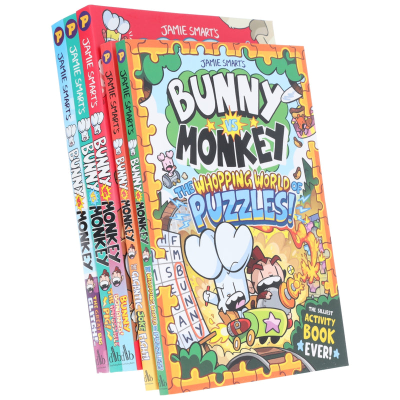 Bunny vs Monkey Comic Collection by Jamie Smart 5 Books Set - Ages 7+ - Paperback Graphic Novels David Fickling Books ltd