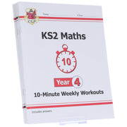 CGP KS2 (Year 4) 10-Minute Weekly Workouts Collection 4 Books Set - Ages 7-11 - Paperback 7-9 Coordination Group Publications Ltd (CGP)