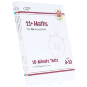 CGP 11+ 10-Minute Tests For GL Assessment 4 Books Collection Set (Includes Free Online Edition)- Ages 9-10 - Paperback 9-14 Coordination Group Publications Ltd (CGP)