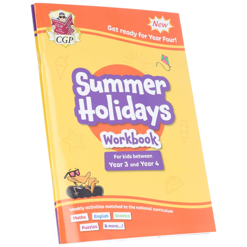 CGP Summer Holidays Activity Workbook (For kids between Year 3 & Year 4) 2 Books Set - Paperback 7-9 Coordination Group Publications Ltd (CGP)