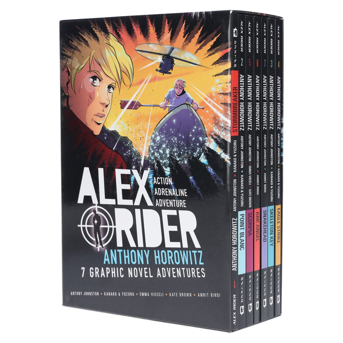 Alex Rider by Anthony Horowitz 7 Graphic Novel Adventures Box Set - Ages 8-16 - Paperback Graphic Novels Walker Books