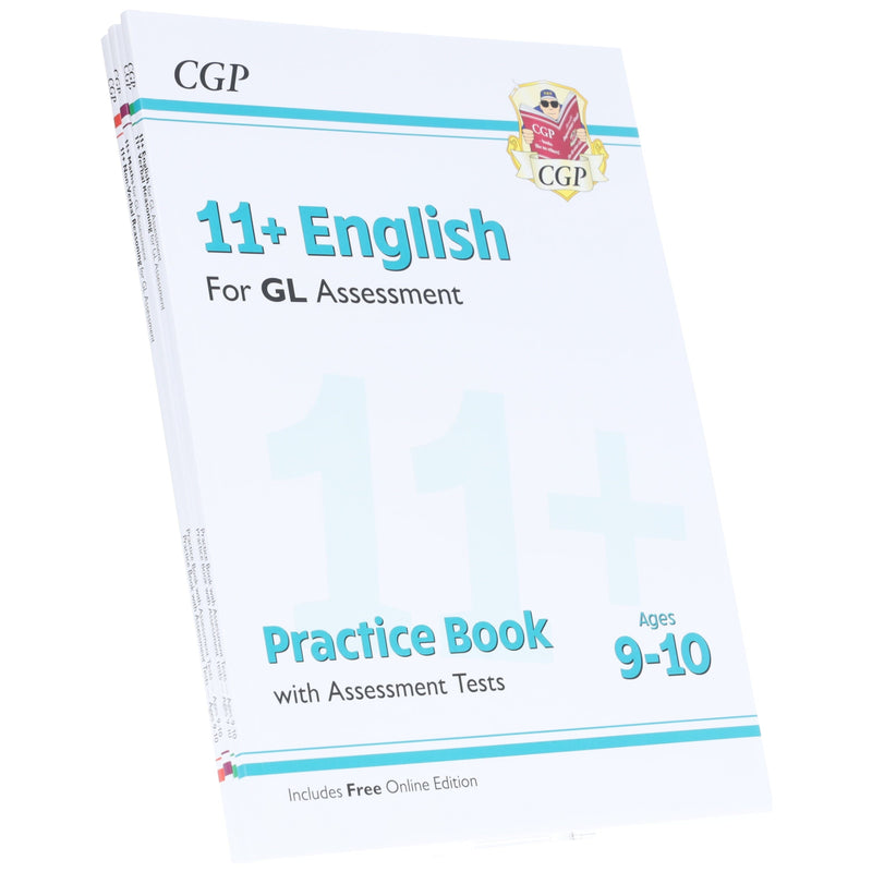 CGP 11+ Practice Book and Assessment Tests Bundle (for GL Assessment) 4 Books Set - Ages 9-10 - Paperback (Includes Free Online Edition) 9-14 Coordination Group Publications Ltd (CGP)