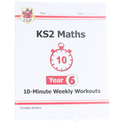 CGP KS2 (Year 6) 10-Minute Weekly Workouts Collection 4 Books Set - Paperback 7-9 Coordination Group Publications Ltd (CGP)