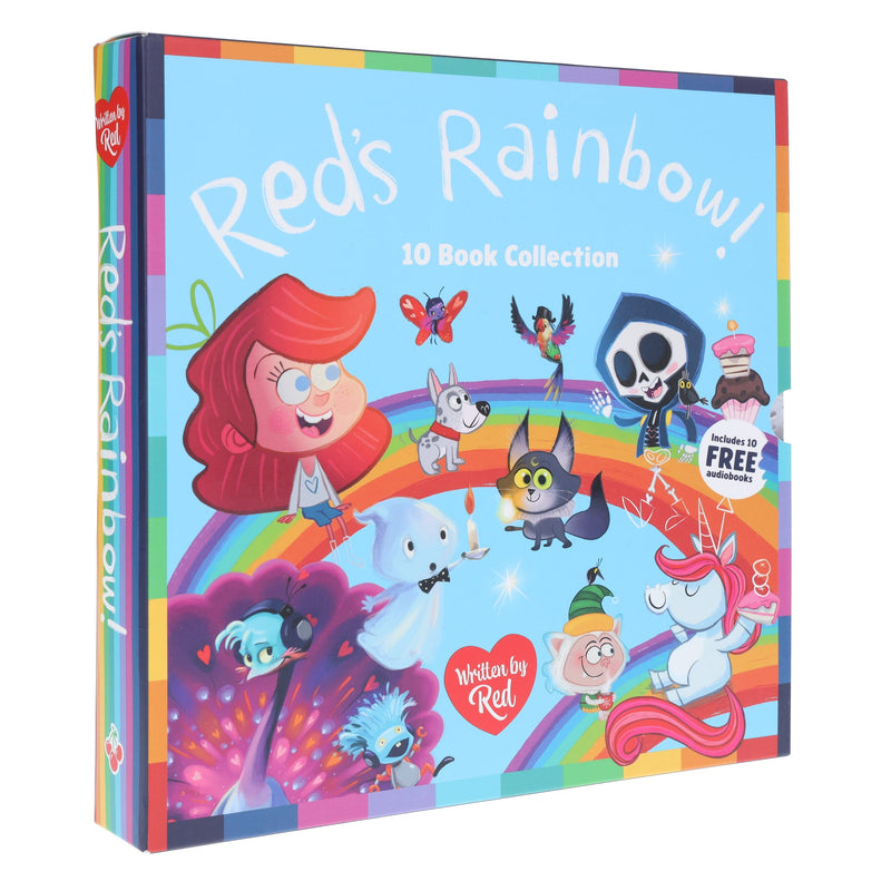 Red's Rainbow Collection Illustrated 10 Books Box Set - Ages 3+ - Paperback (Includes 10 Free Audiobook) 3-5 Sweet Cherry Publishing