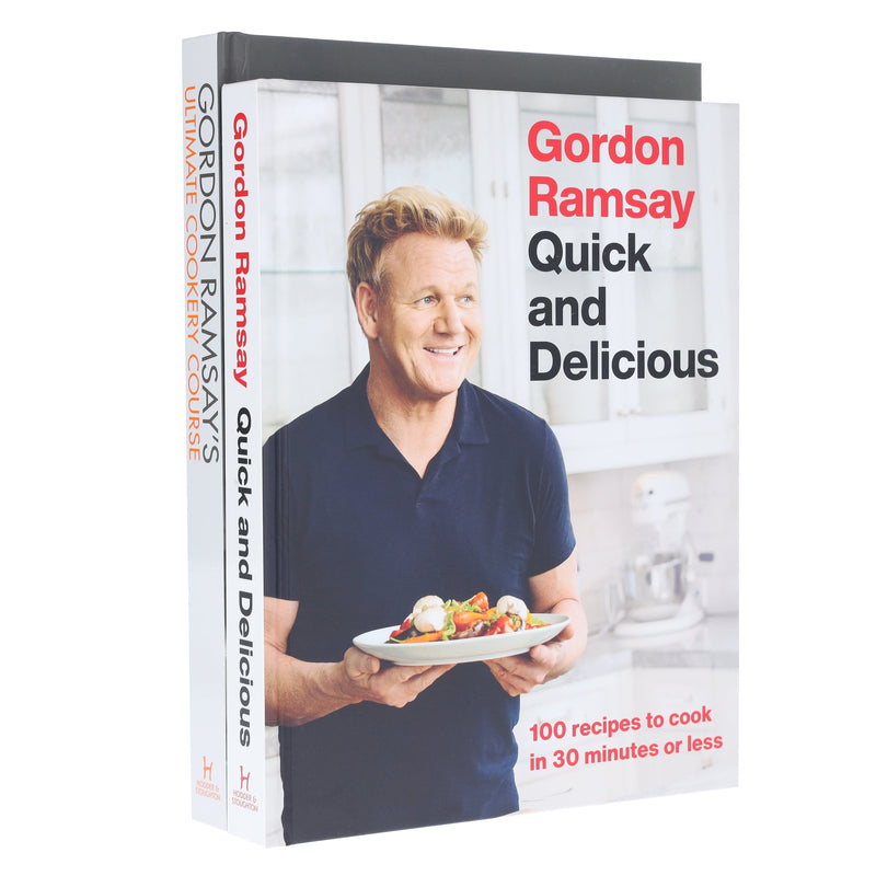 Gordon Ramsay's Cookbook Collection (Quick & Delicious and Ultimate Cookery Course) 2 Books Set - Non Fiction - Hardback Non-Fiction Hachette