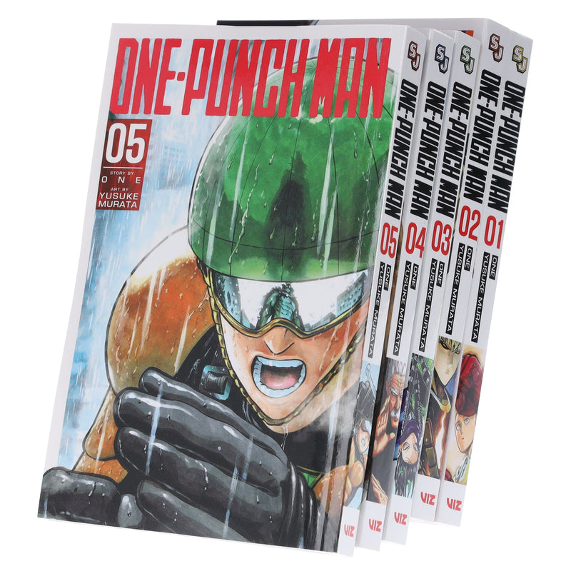 One-Punch Man Series (Vol 1-5) by ONE & Yusuke Murata 5 Books Collection Set - Manga - Paperback Graphic Novels Viz Media, LLC